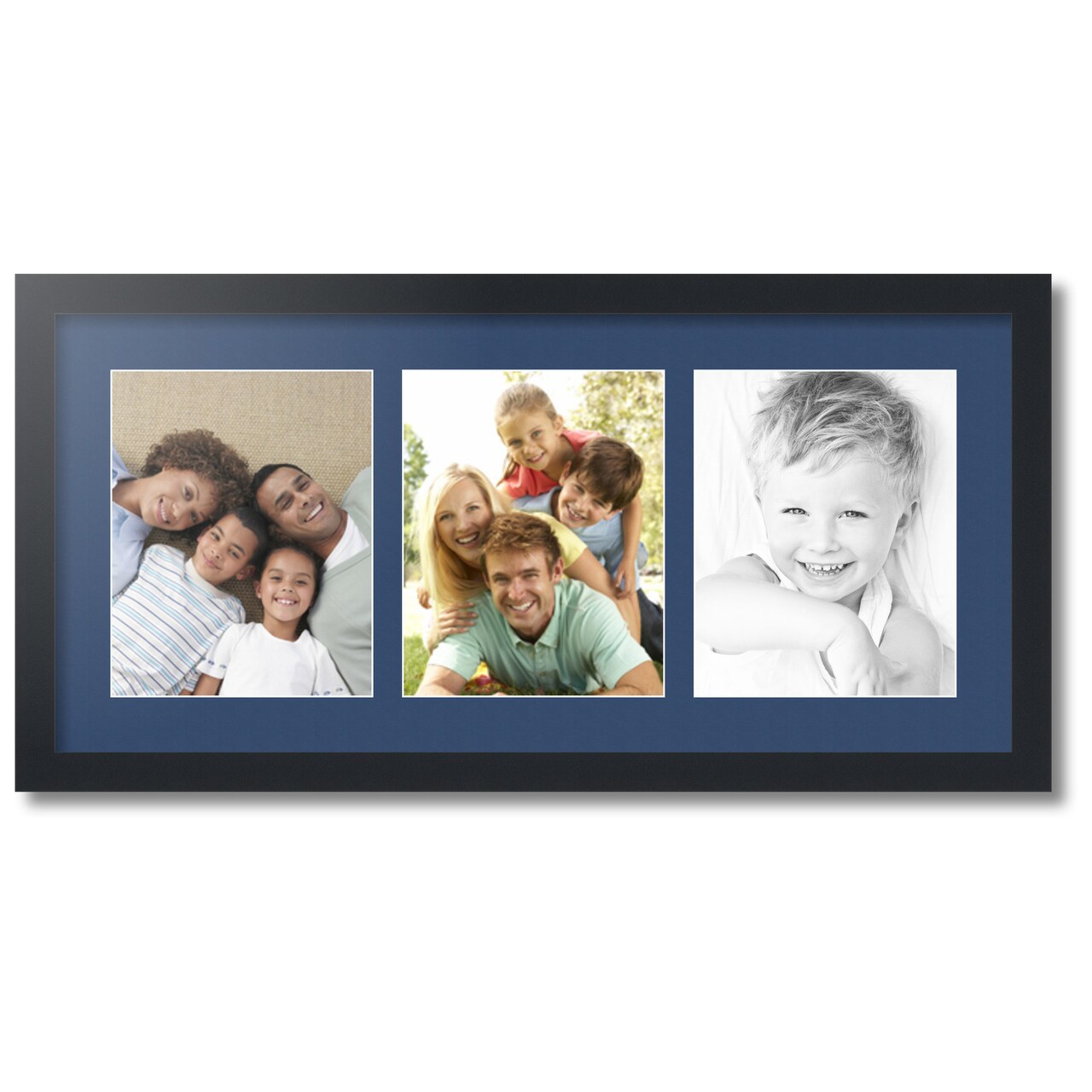 ArtToFrames Collage Photo Picture Frame with 3 - 8x10 inch Openings, Framed in Black with Over 62 Mat Color Options and Plexi Glass (CSM-3926-25)